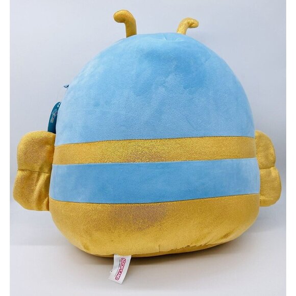 NWT Squishmallows Queen Bee 14" Adopt Me! Blue Glittery Gold Insect Plush - Picture 3 of 7